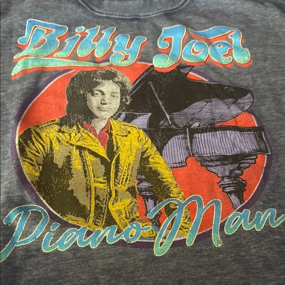 NWT Billy Joel Graphic Sweatshirt Large - Gray - Picture 2 of 4